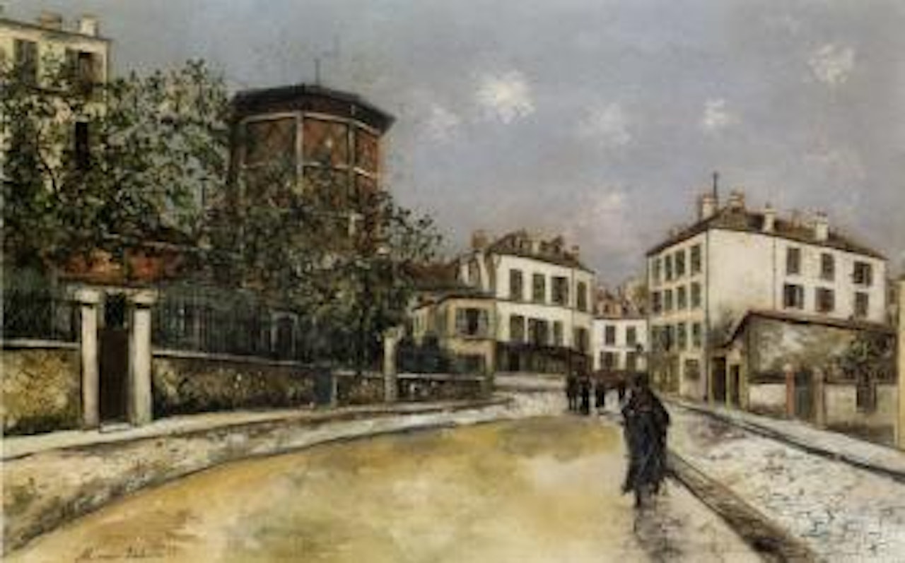 Ancien reservoir de Montmartre, Place Jean Baptiste Clement by Maurice Utrillo