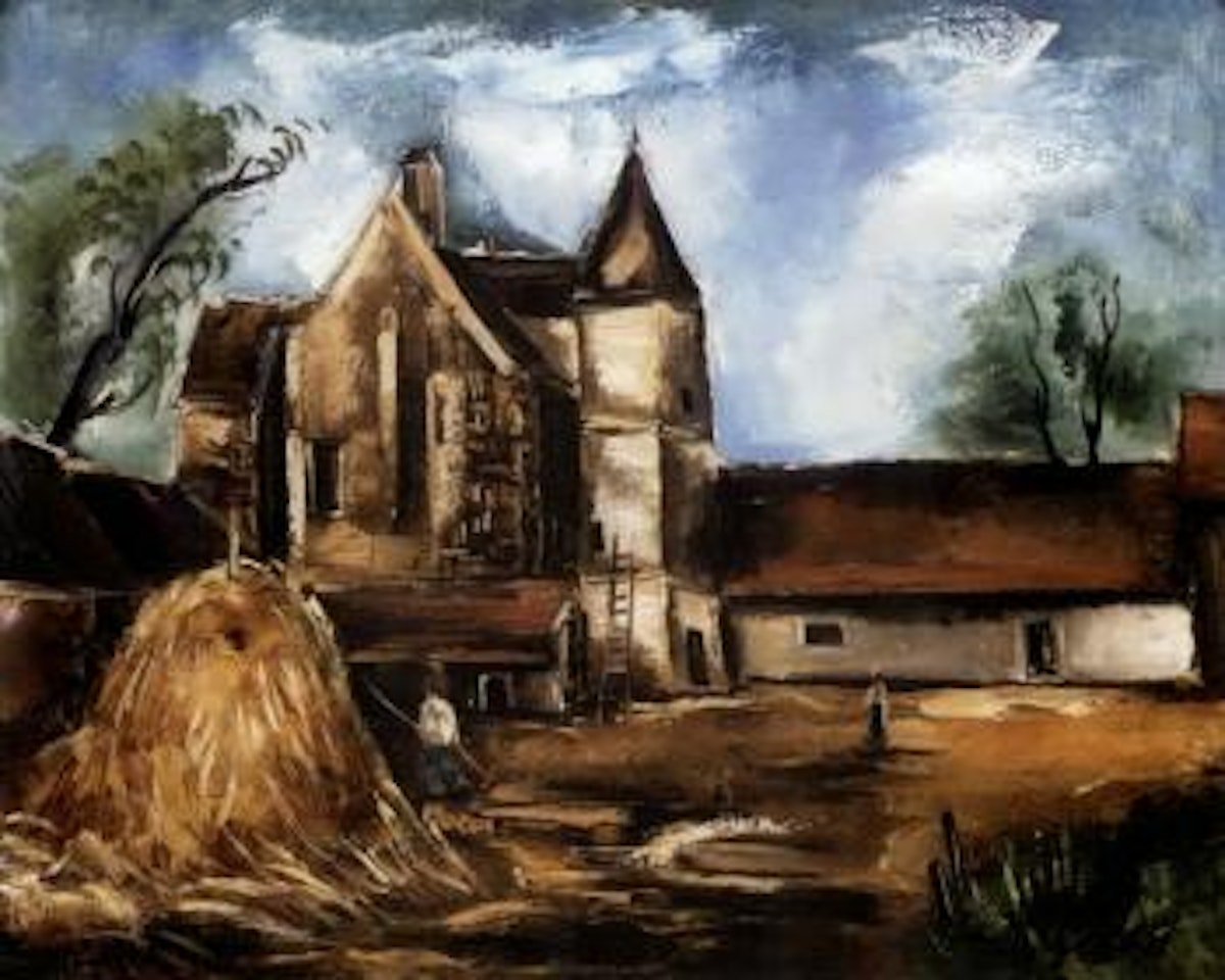 Une cour de ferme by Maurice de Vlaminck