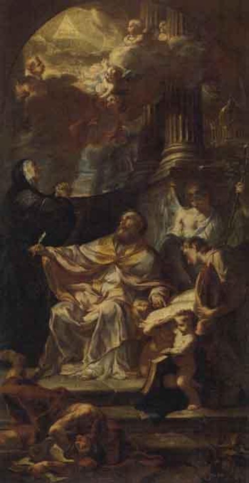St Augustinus and his mother St Monica by Neapolitan School