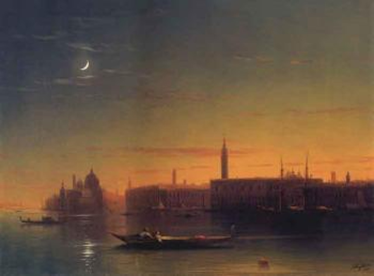 Venice by moonlight by Ivan Konstantinovich Aivazovsky