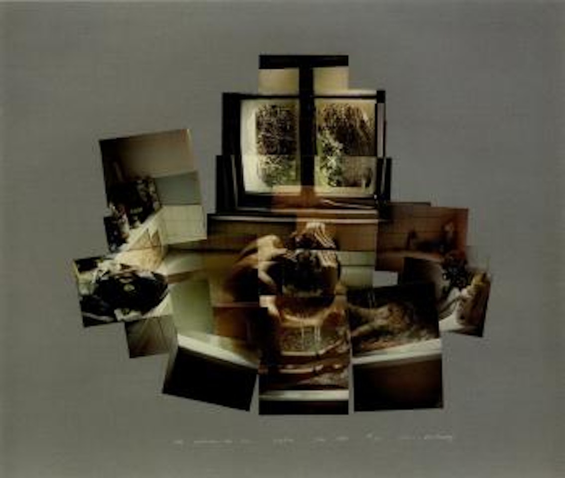 Ian washing his hair by David Hockney