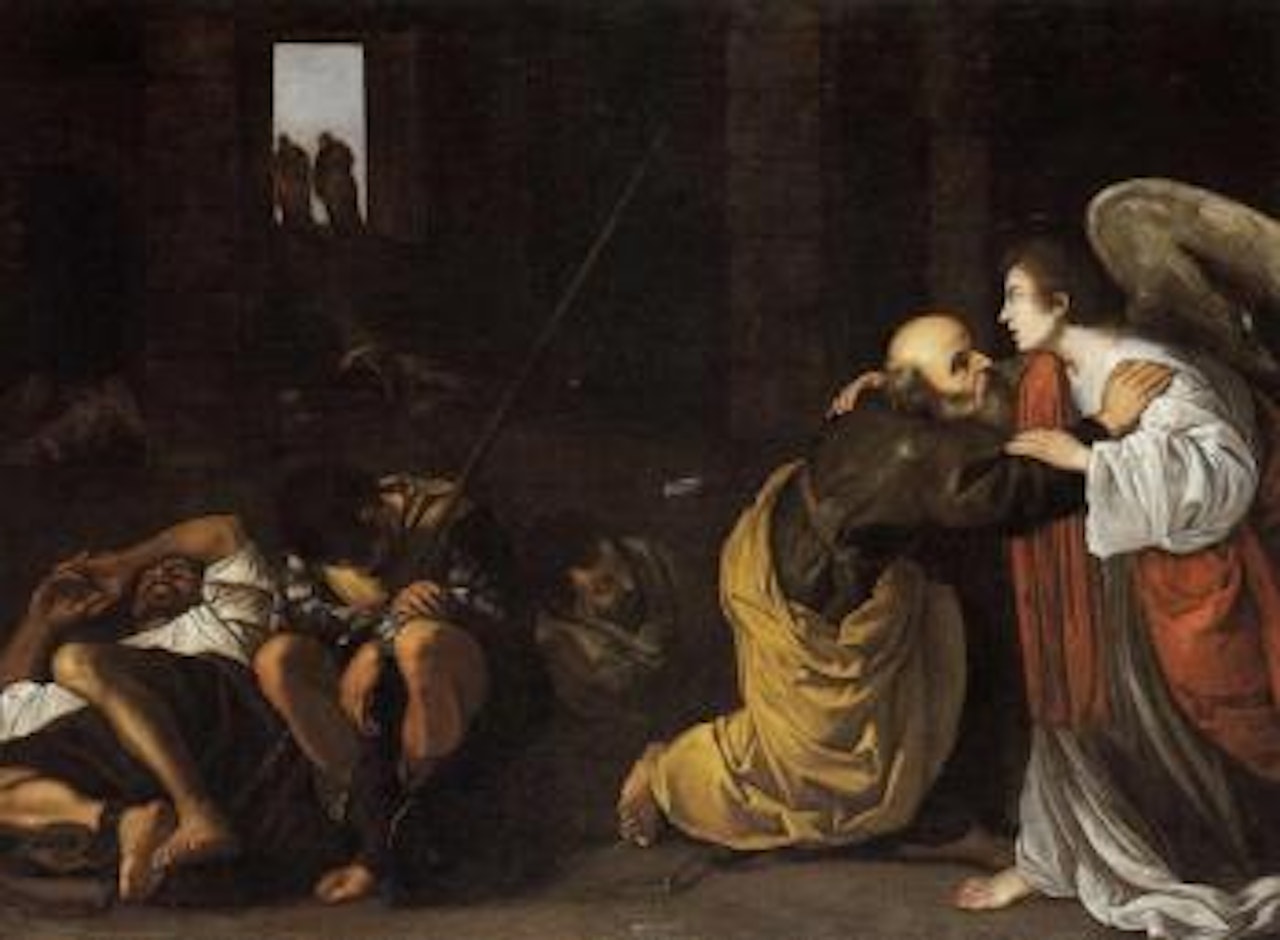 Saint Peter freed from jail by Caravaggio
