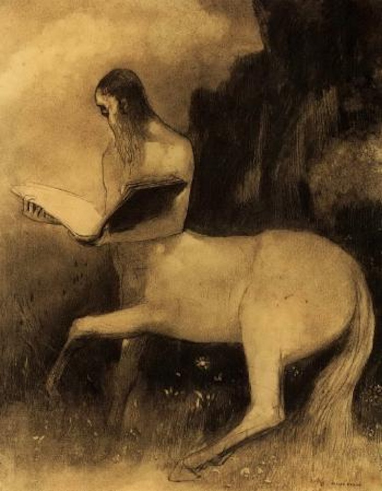 Centaure lisant by Odilon Redon