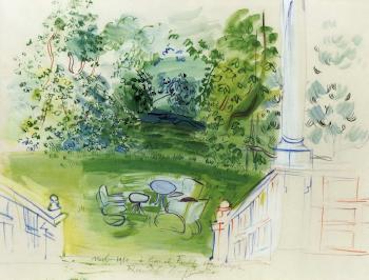 Jardin chez les Homburger by Raoul Dufy