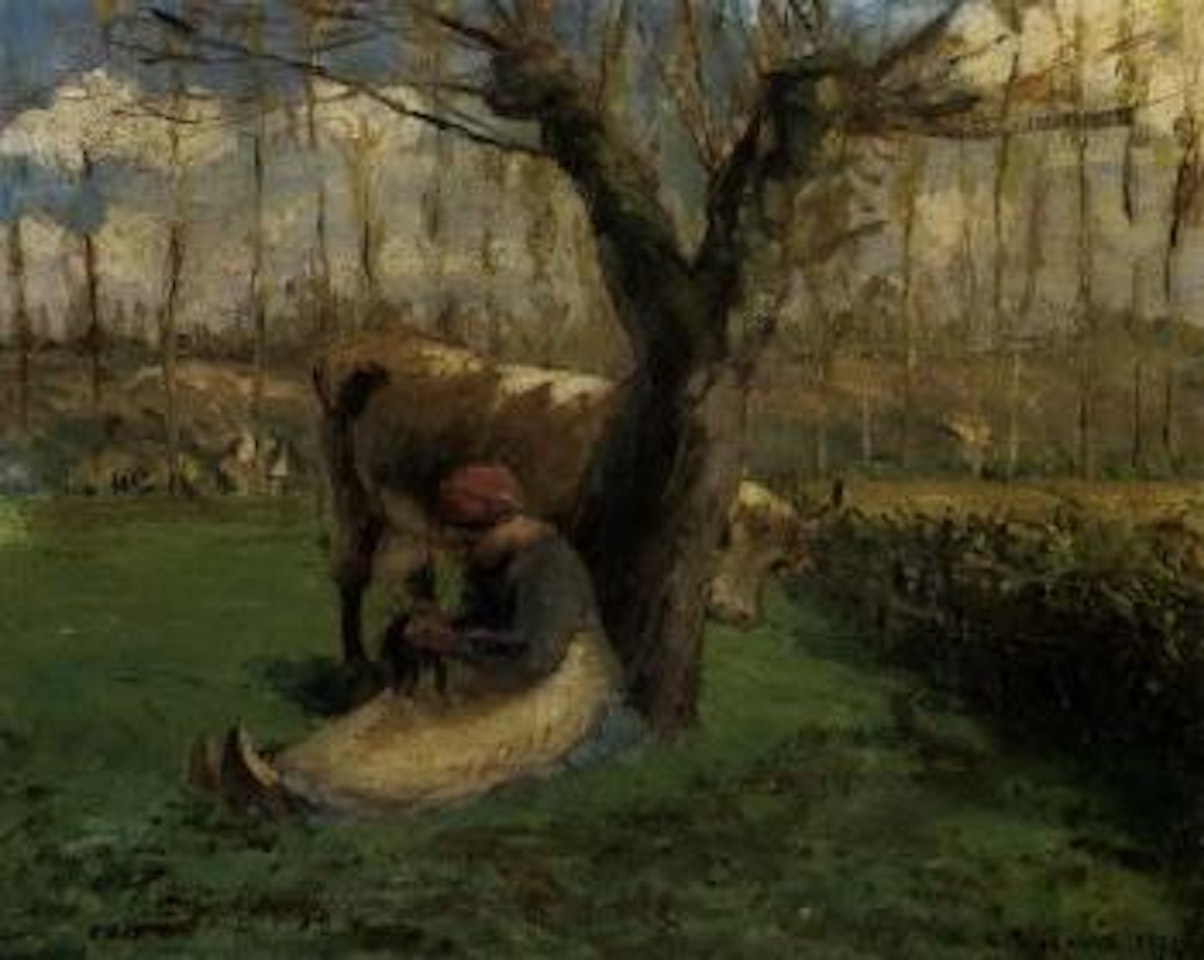 La gardeuse de vache by Camille Pissarro