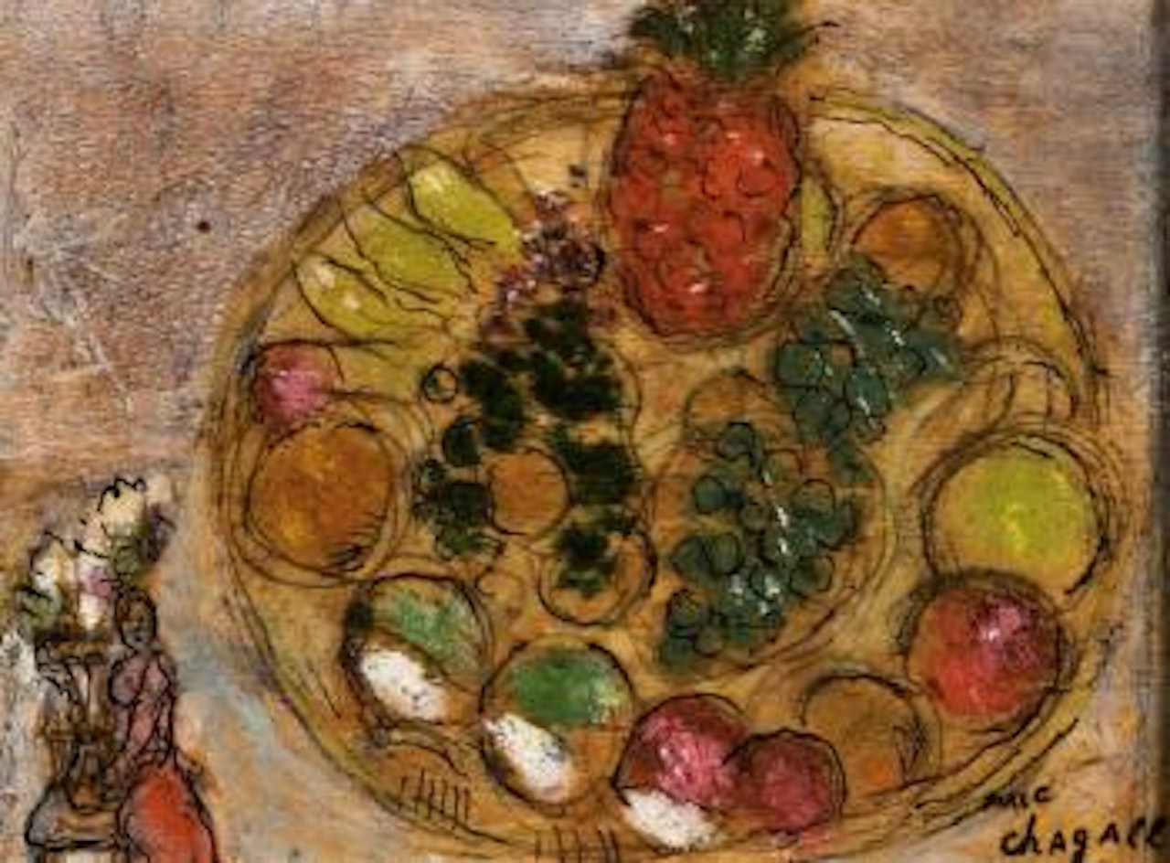 Le plateau de fruits by Marc Chagall