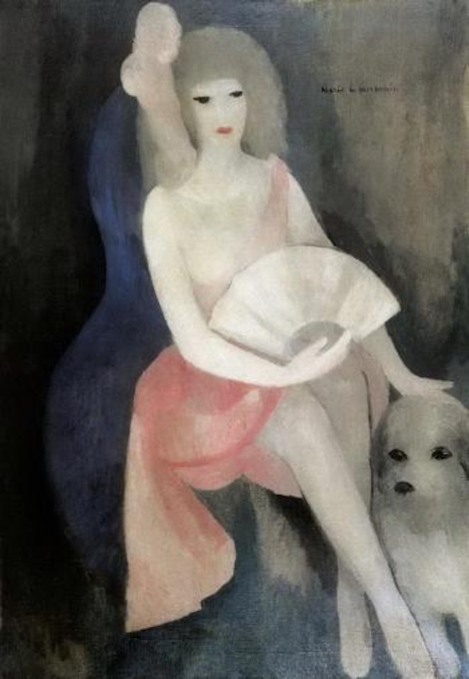Jeune femme au caniche by Marie Laurencin