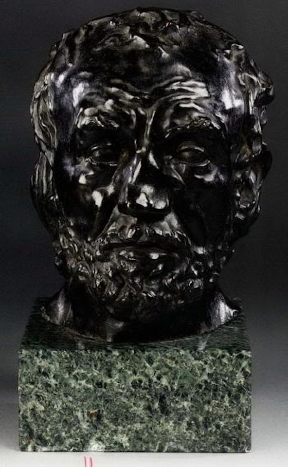 Masque de l'homme au nez casse by Auguste Rodin