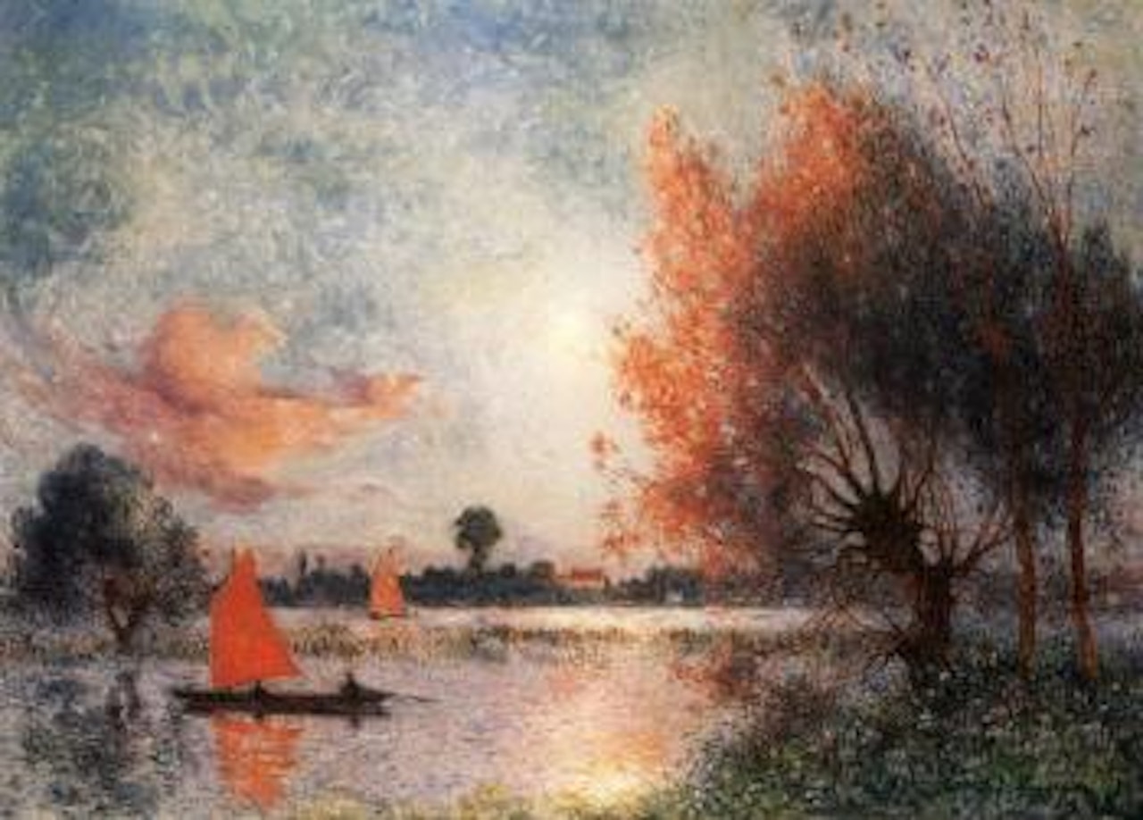Voile sur un etang by Ferdinand du Puigaudeau