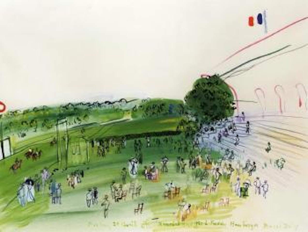 Le champ de courses de Deauville by Raoul Dufy