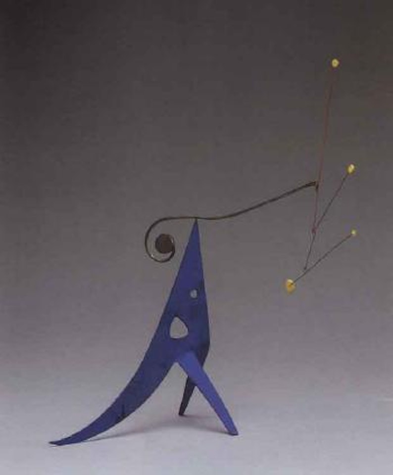 Holey blue base by Alexander Calder