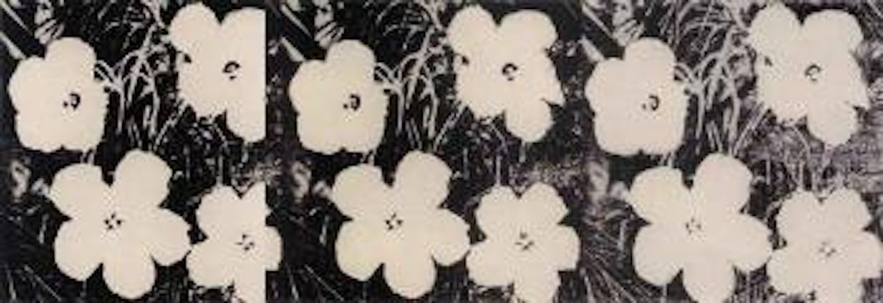 Three flower painting by Andy Warhol