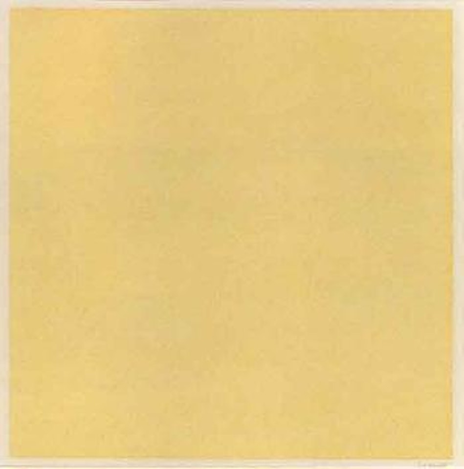 Straight yellow lines in four directions by Sol LeWitt