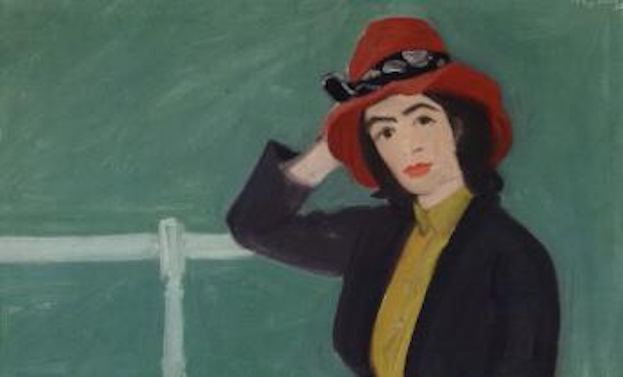 Ada with red hat by Alex Katz
