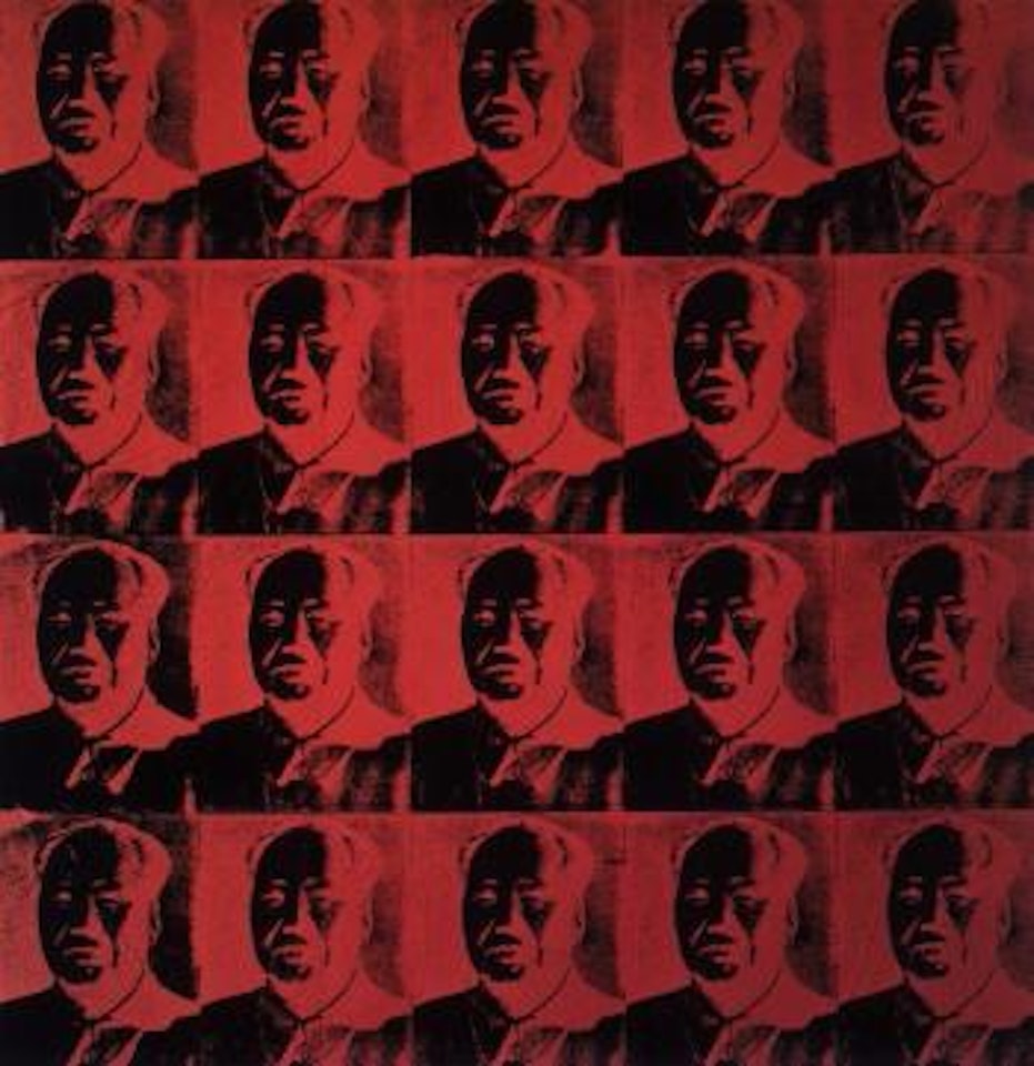 Twenty fuchsia Maos by Andy Warhol