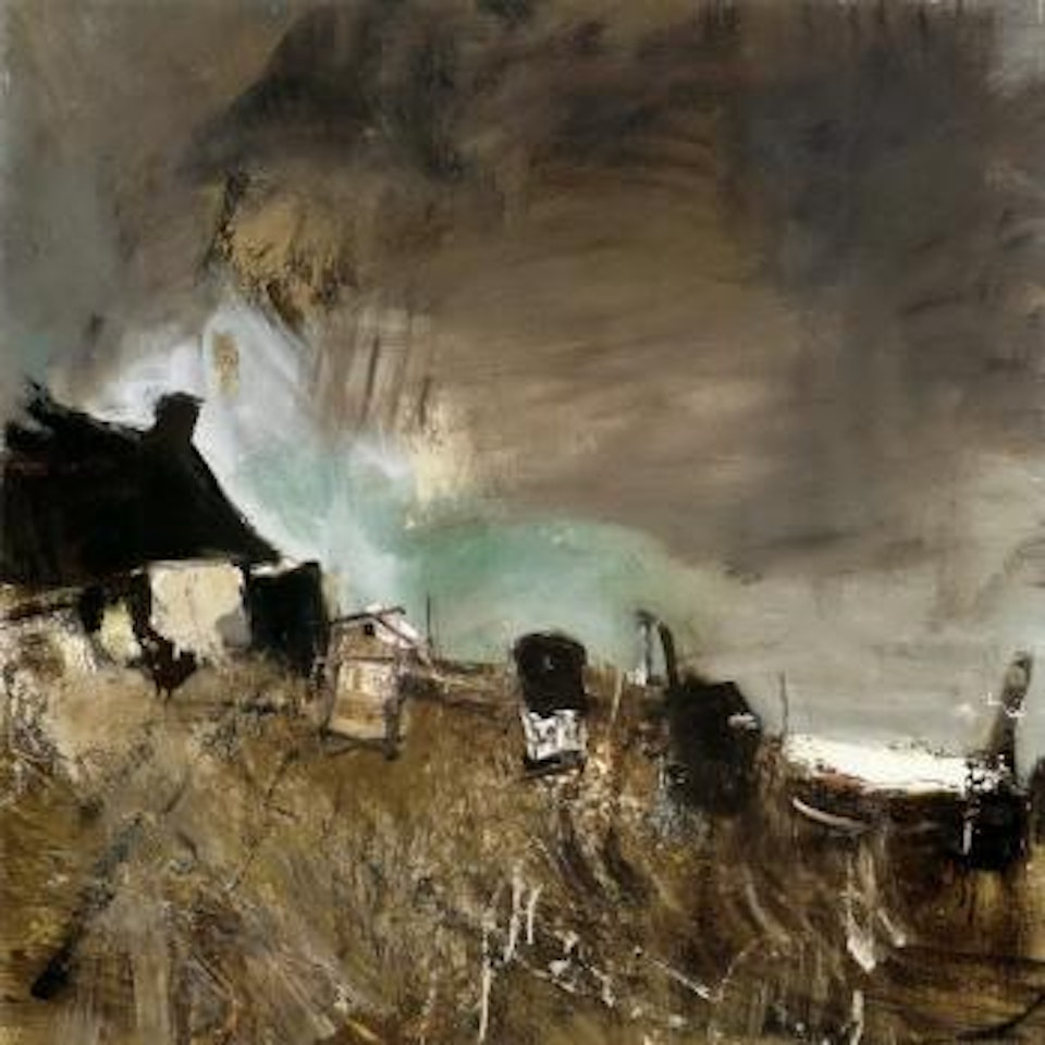 Beehives, storm approaching by Joan Eardley