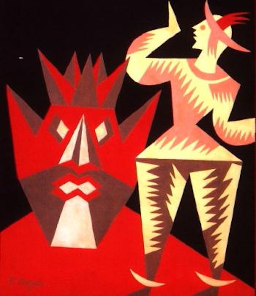 Masked figure by Fortunato Depero