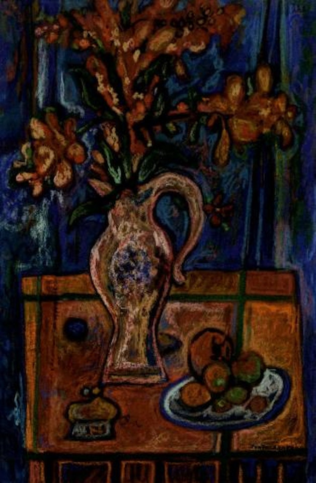 Still life with flowers and fruit by René Portocarrero
