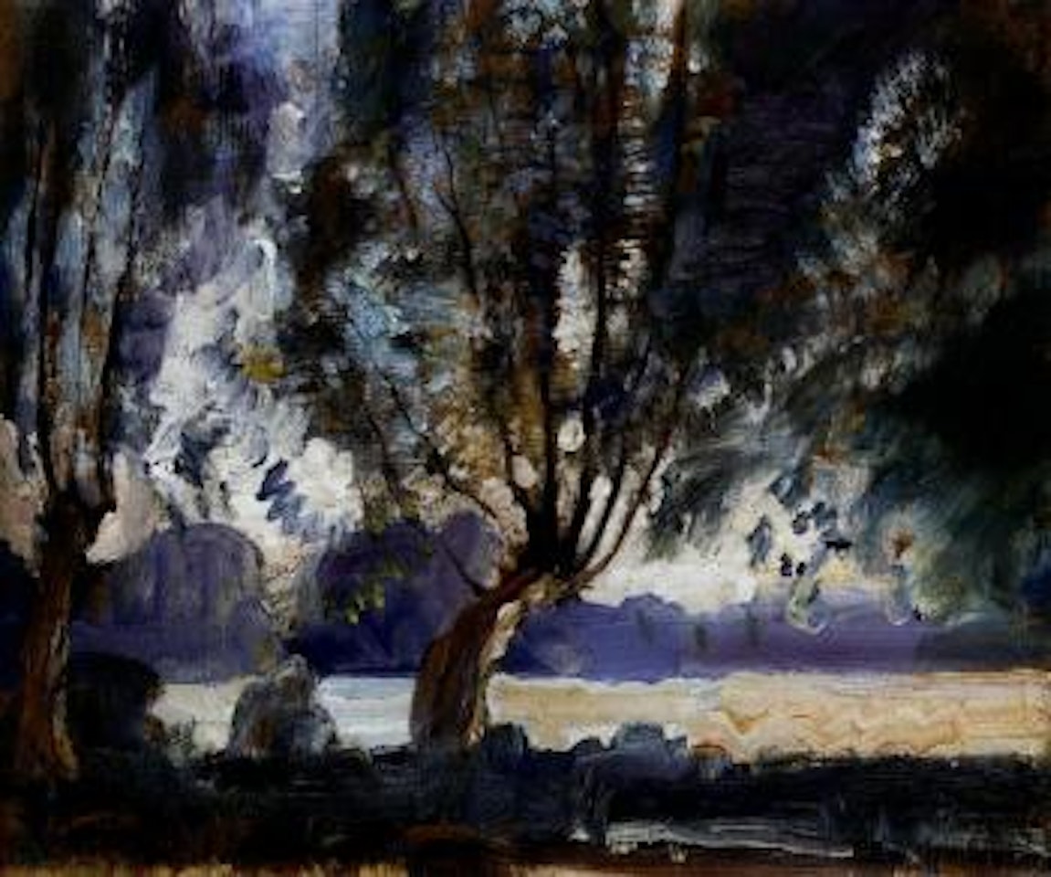 Willows near Dedham by Alfred James Munnings