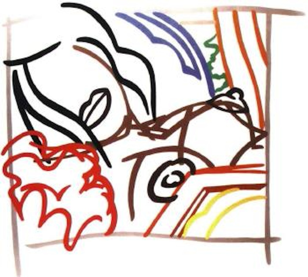 Bedroom black doodle with photo by Tom Wesselmann