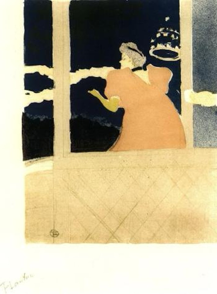 Aux Ambassadeurs, chanteuse au cafe concert by Henri de Toulouse-Lautrec