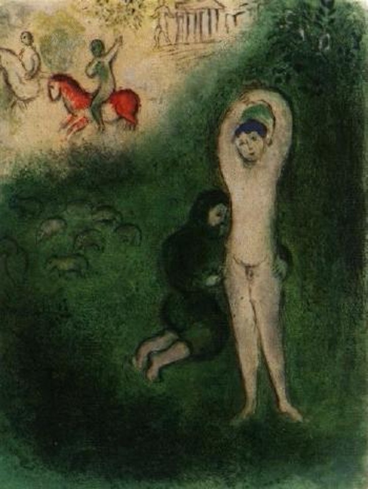 Daphnis and Gnathon by Marc Chagall