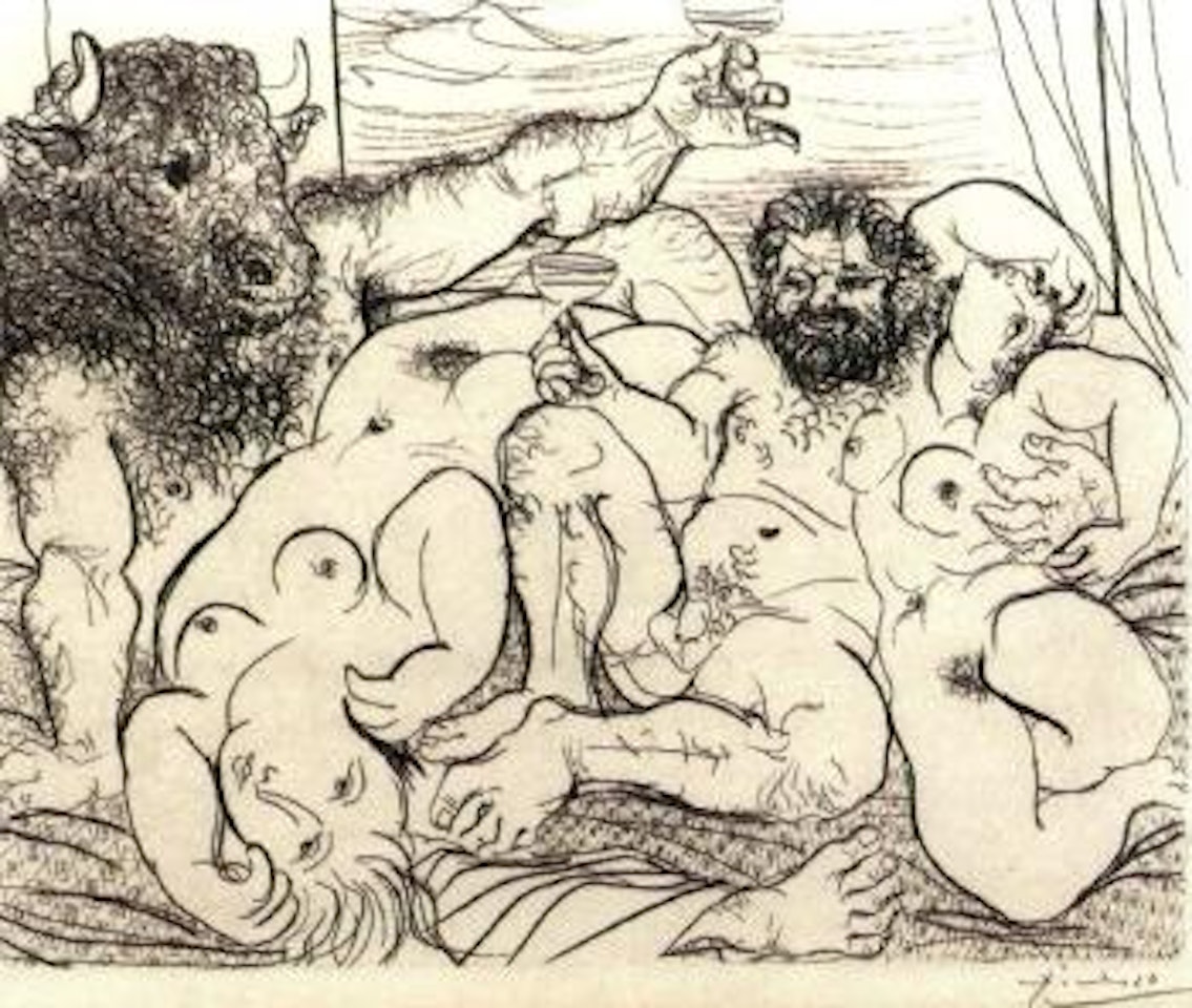 Scene bacchique au minotaure by Pablo Picasso