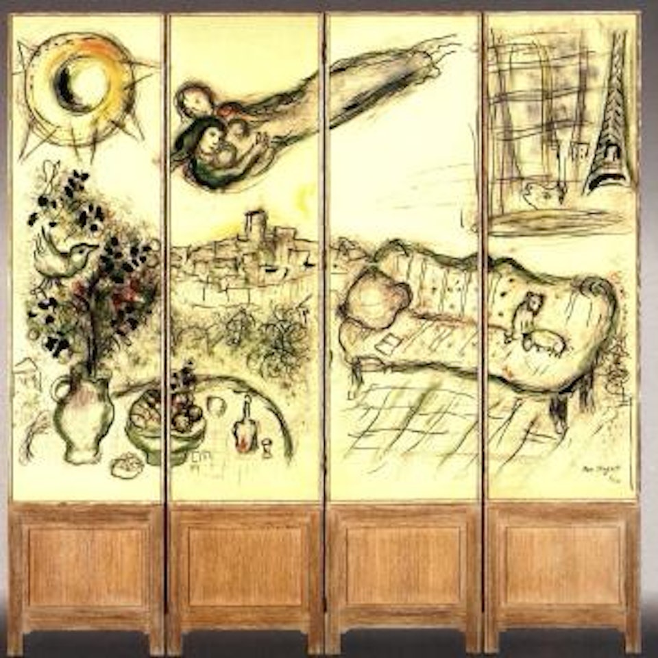 Screen, paravent by Marc Chagall