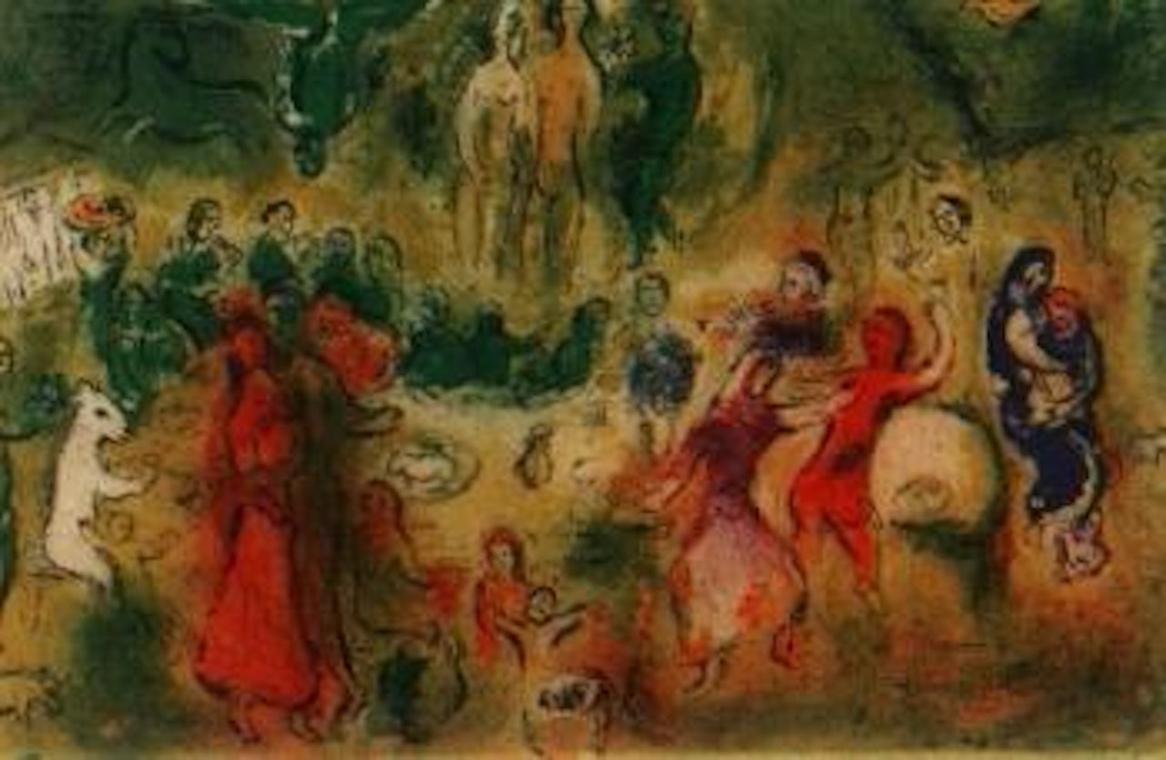 Wedding feast in the nymphs' grotto by Marc Chagall