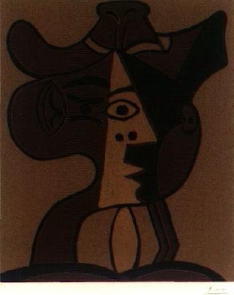 Grande tete de femme au chapeau by Pablo Picasso