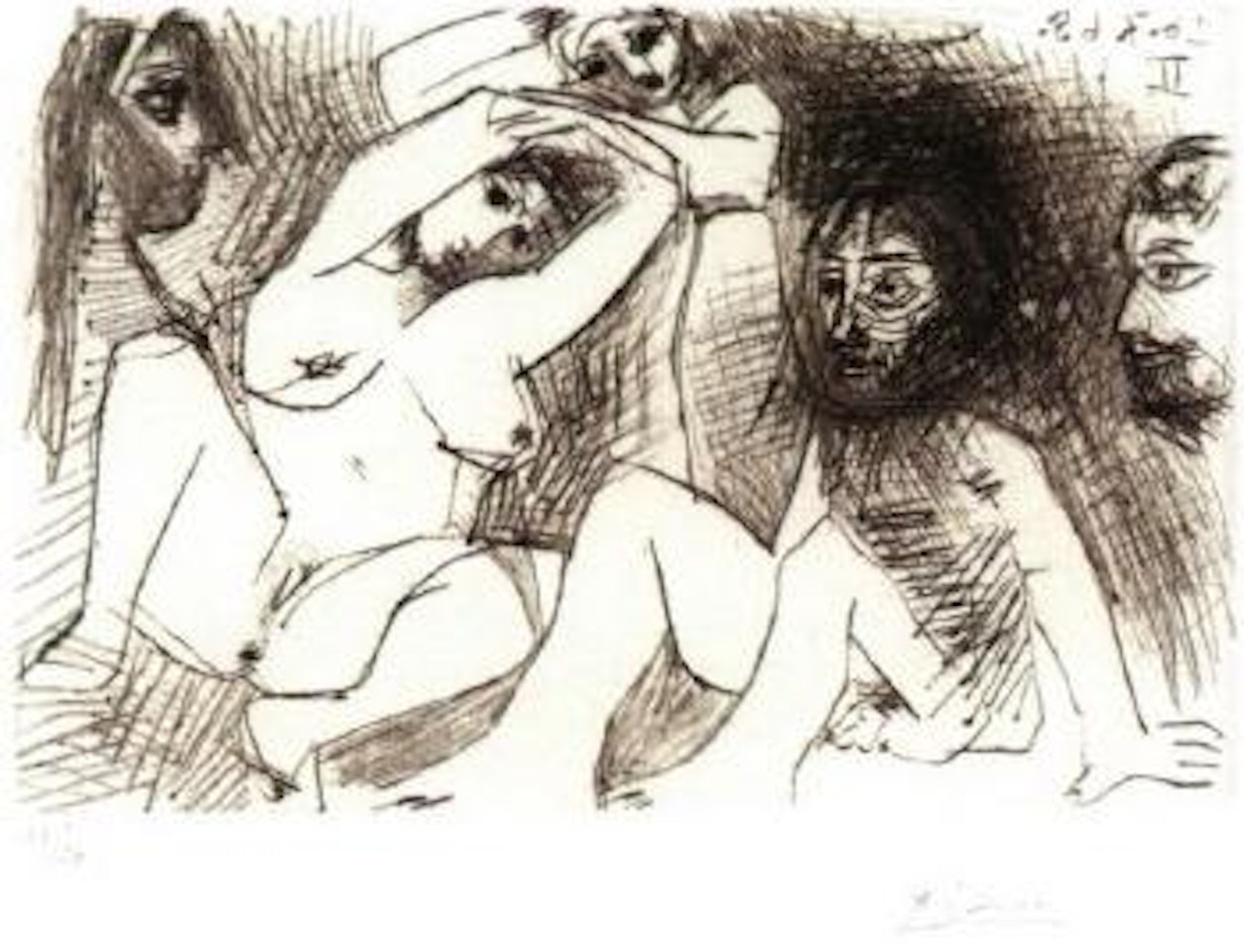 Couple pensant a une partie a trois by Pablo Picasso