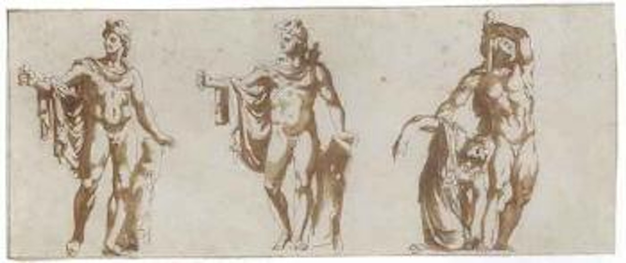 Studies of the Apollo Belvedere and one of Gaul and his wife by Jan de Bisschop