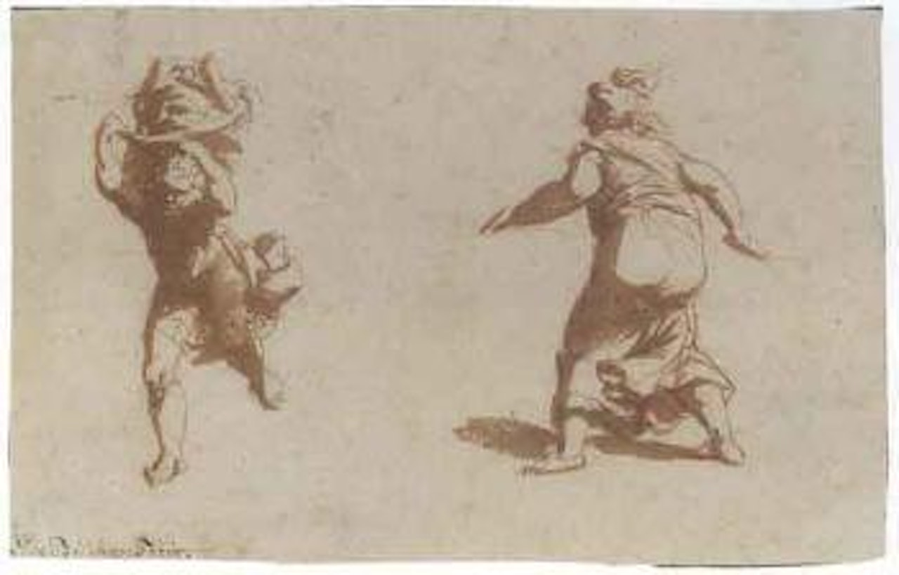 Two figure studies, after the Antique by Jan de Bisschop