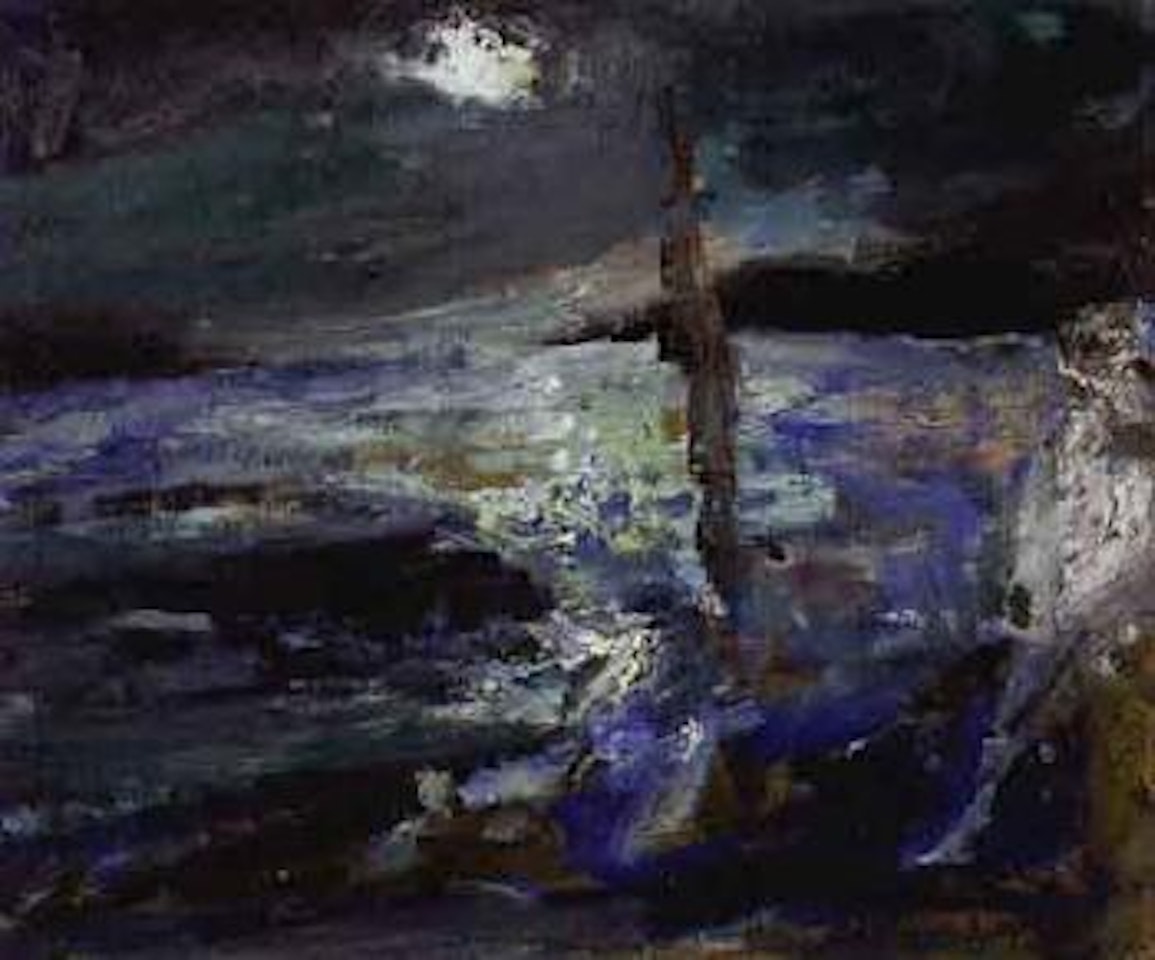 Gulper See at night by Bernhard Heisig