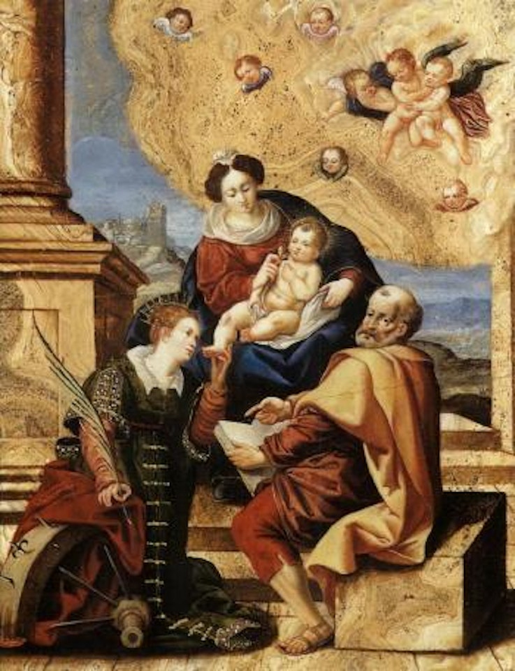 Le mariage mystique de Sainte Catherine by Florentine School