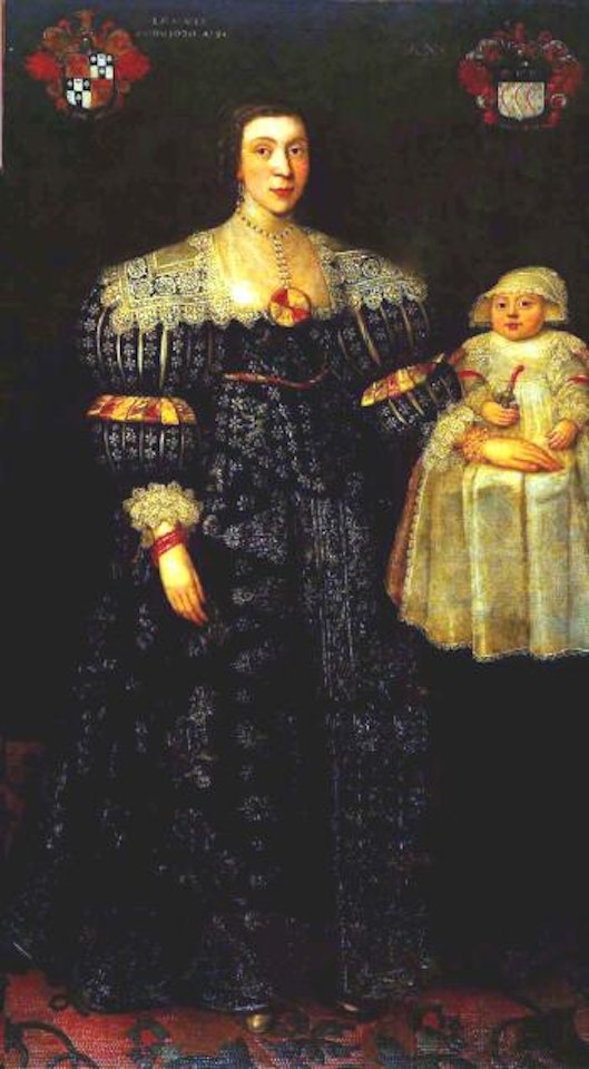 Portrait of Mary, Lady Bowes and her son Thomas by English School