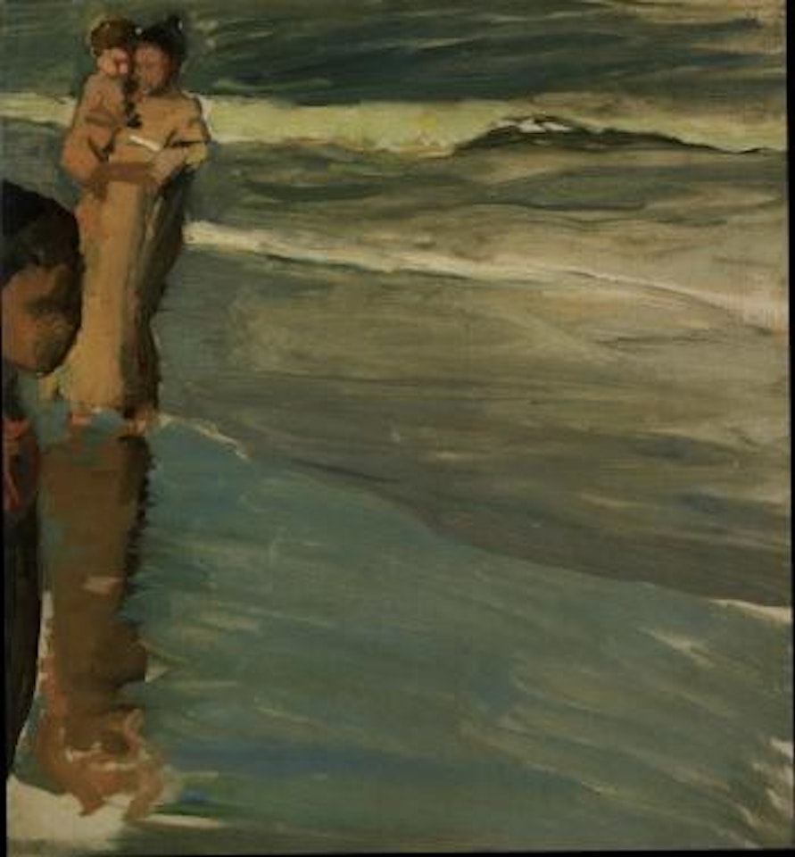 En la playa de valencia - on the beach by Joaquin Sorolla Y Bastida
