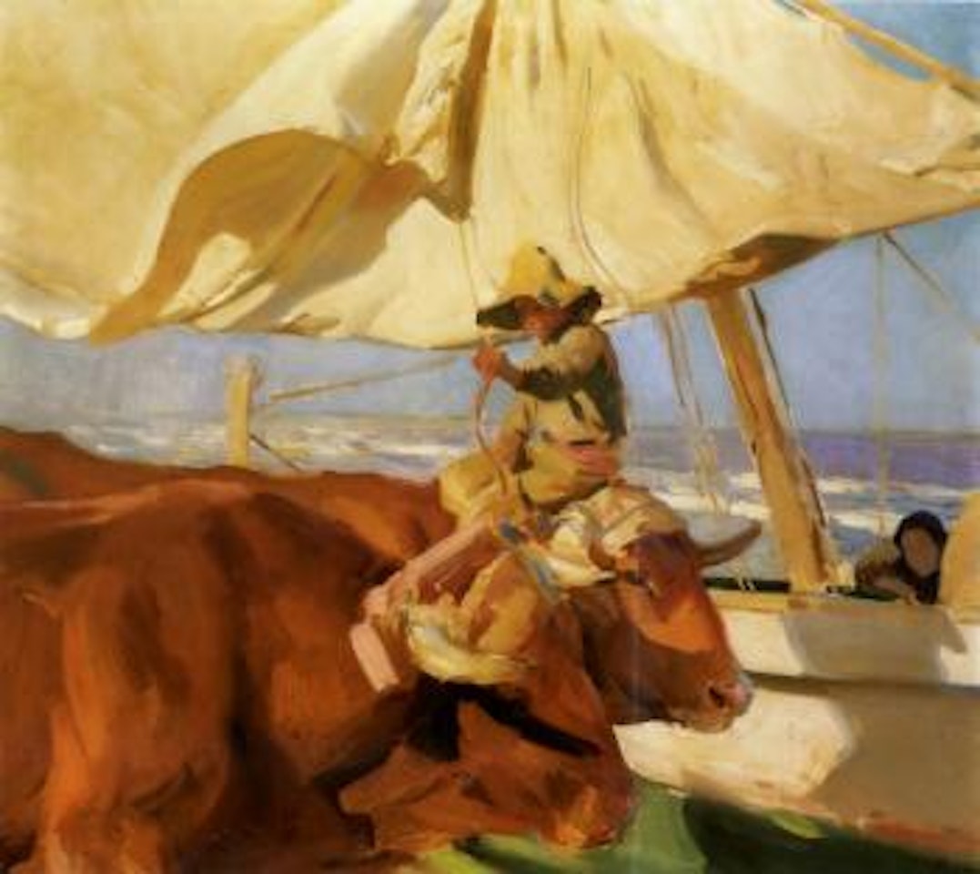 Sol de latarde, playa de Valencia - evening sun, Valencia Beach by Joaquin Sorolla Y Bastida