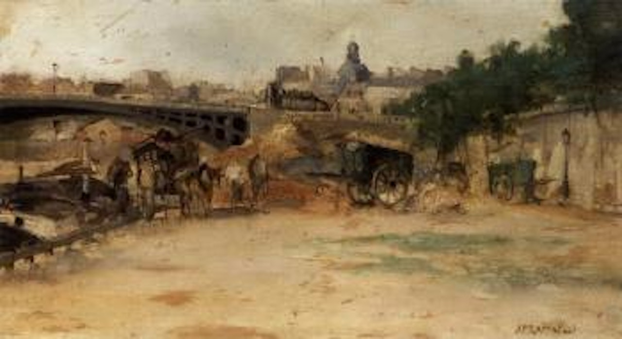 Sur les quais by Jean Francois Raffaelli