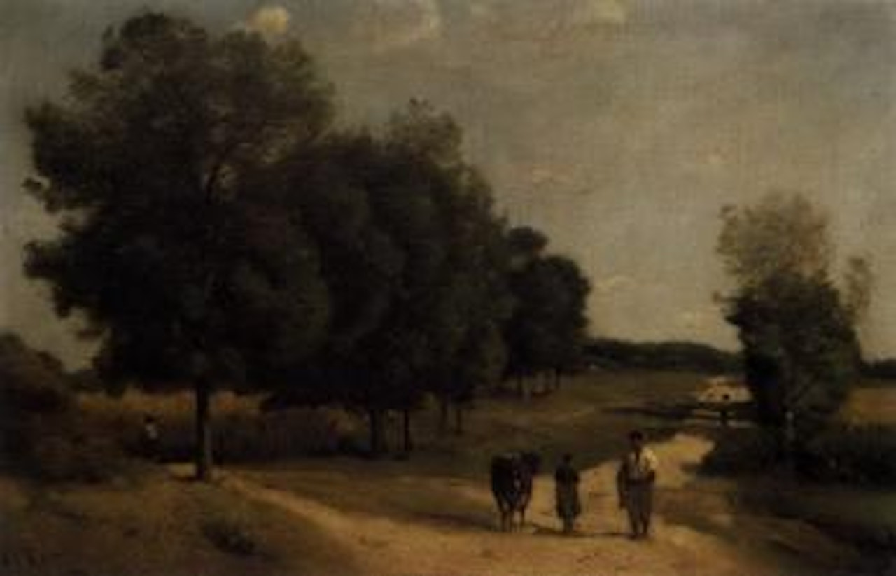 Carrefour dans la campagne - environs de marcoussis by Jean Baptiste Camille Corot