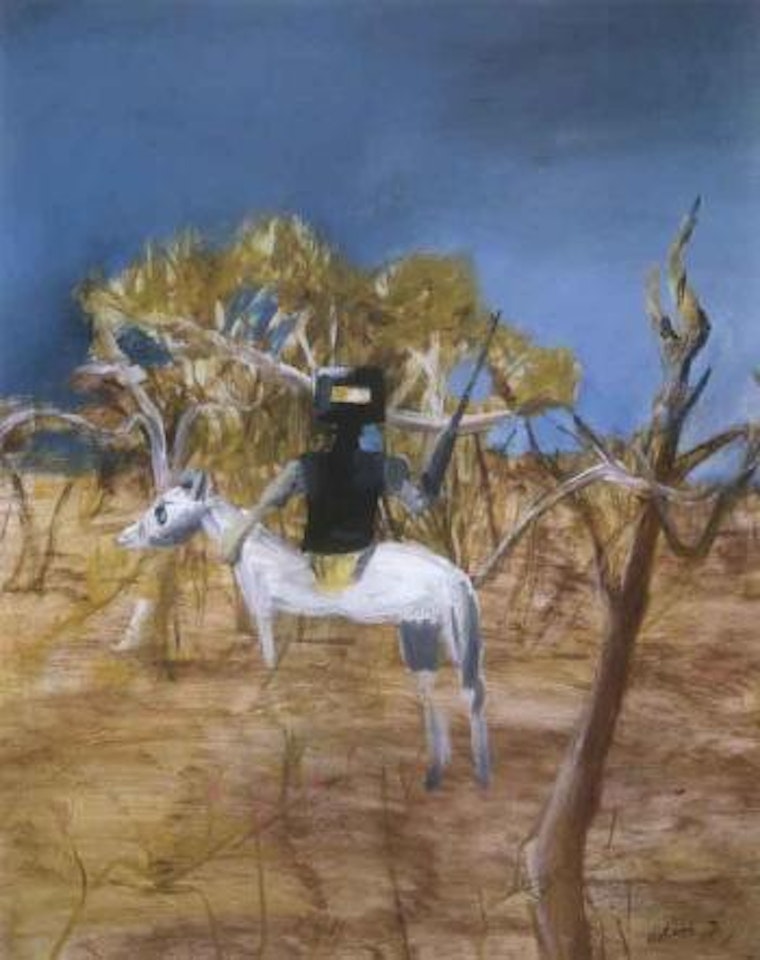 Kelly in bush by Sidney Nolan