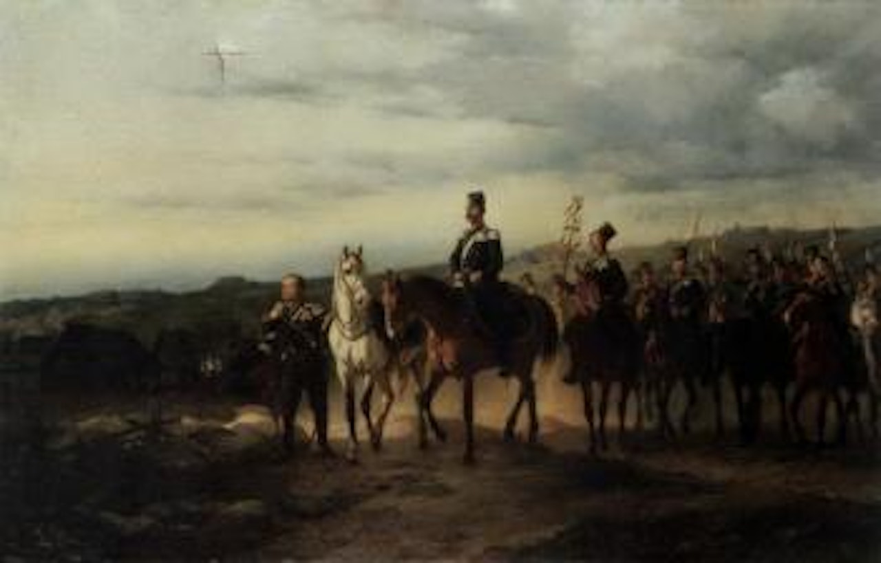 Russian Uhlans on manoeuvres by Russian School