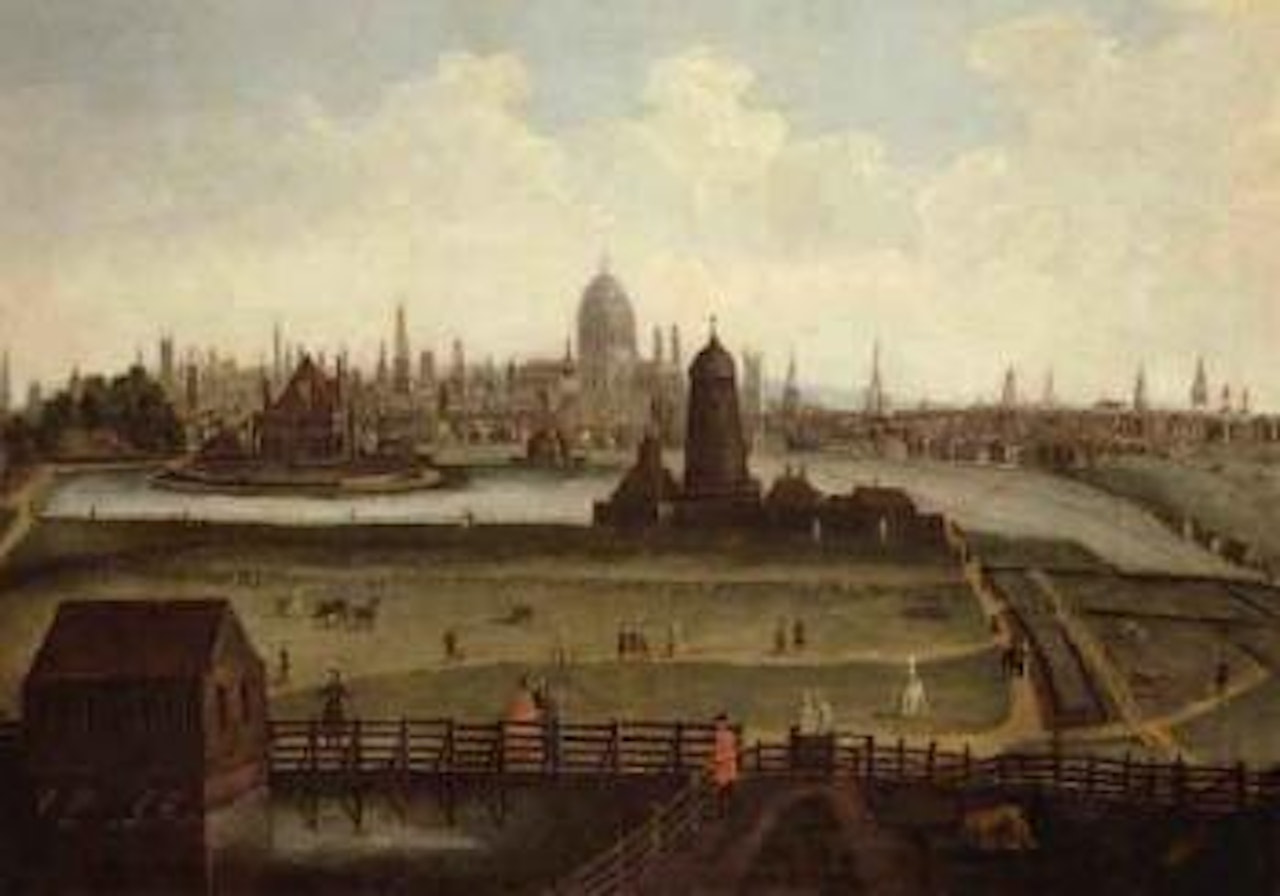 Prospect of the city from the north by English School