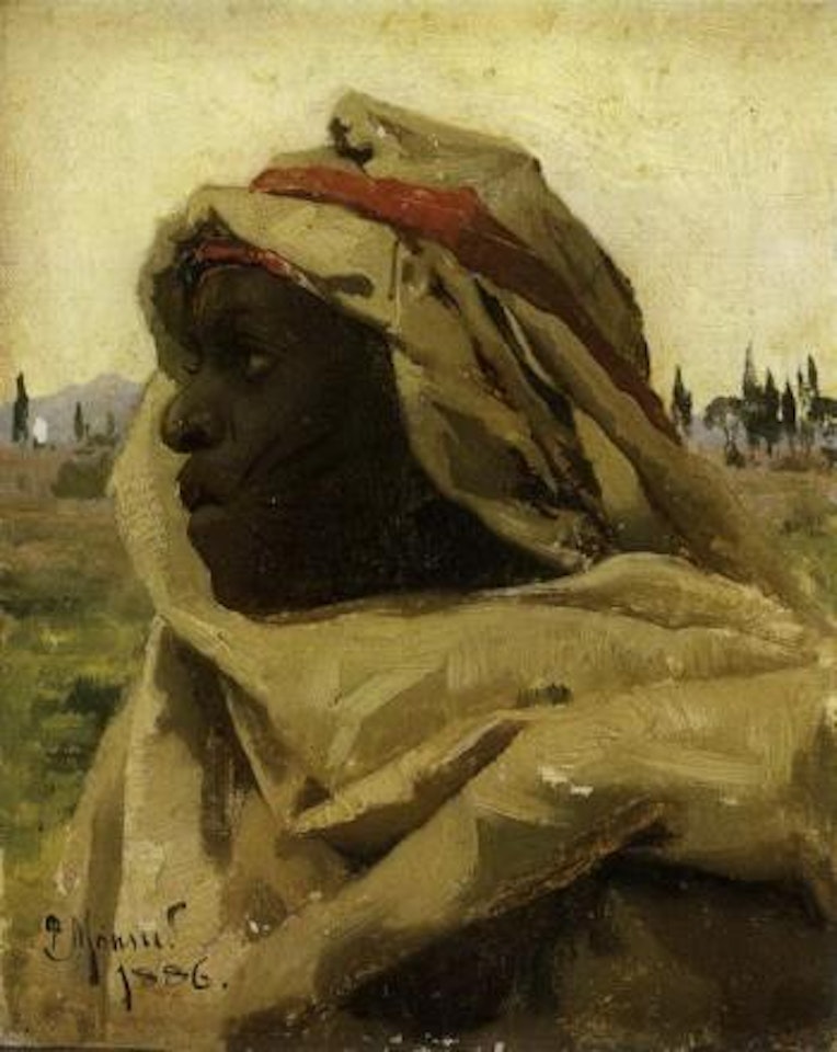 Portrait of an African by Peder Mork Monsted