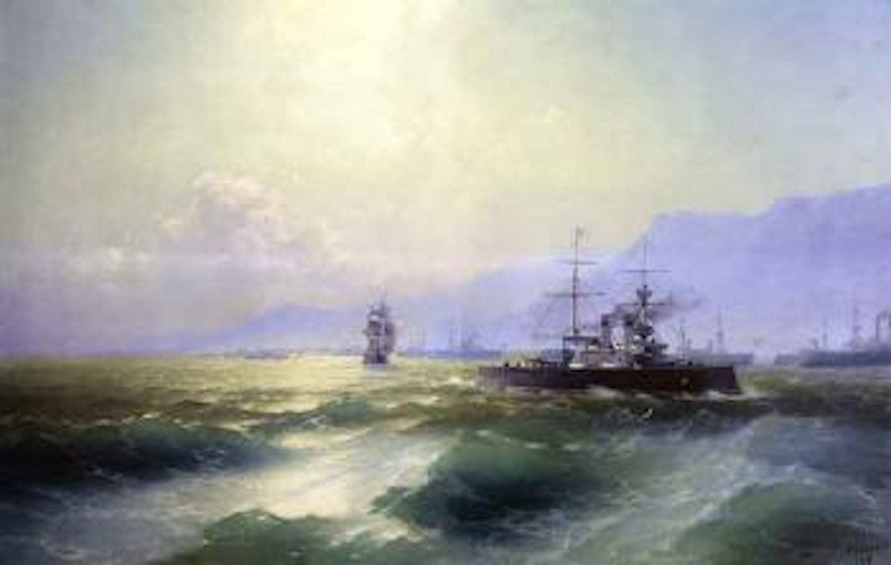 The allied naval blockade of Crete, 1897 by Ivan Konstantinovich Aivazovsky