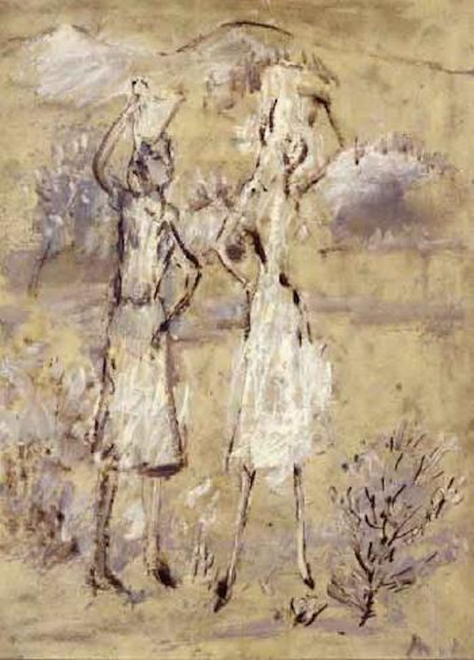 Two water-carriers by Mikhail Larionov