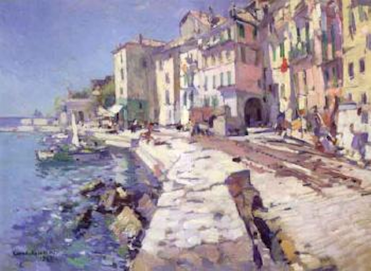 Quayside in the South of France by Konstantin Alekseevich Korovin