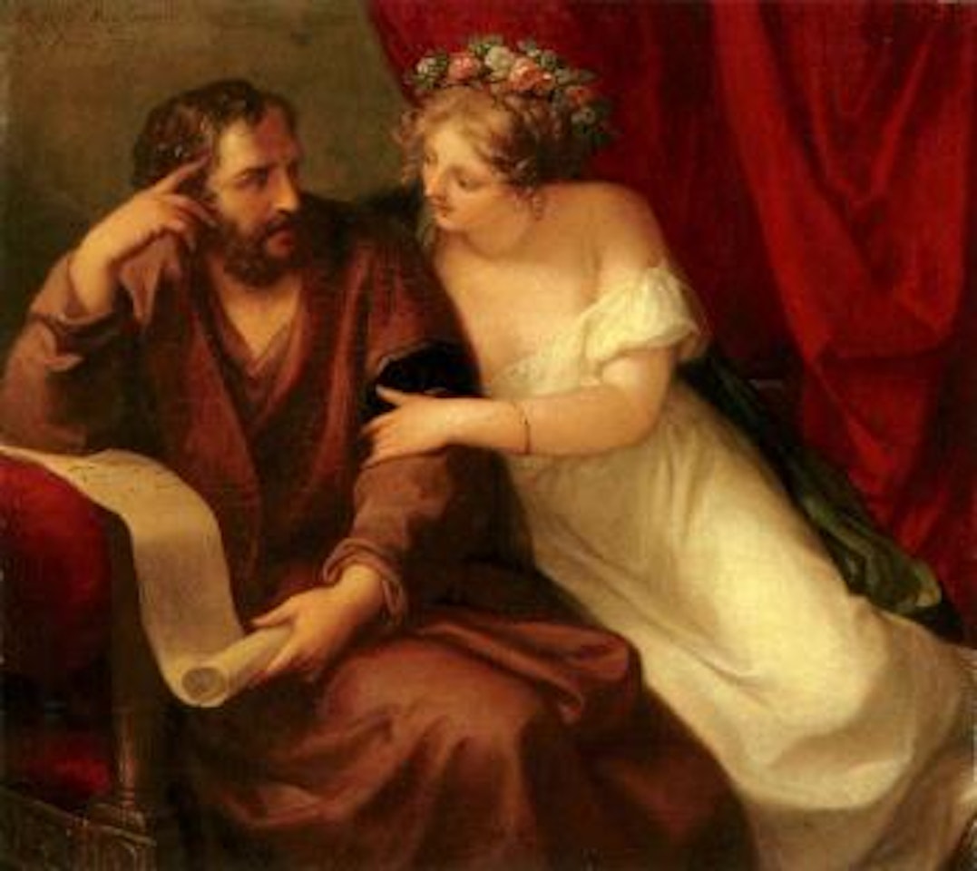 Phryne seducing the philosopher Zenokrates by Angelica Kauffmann