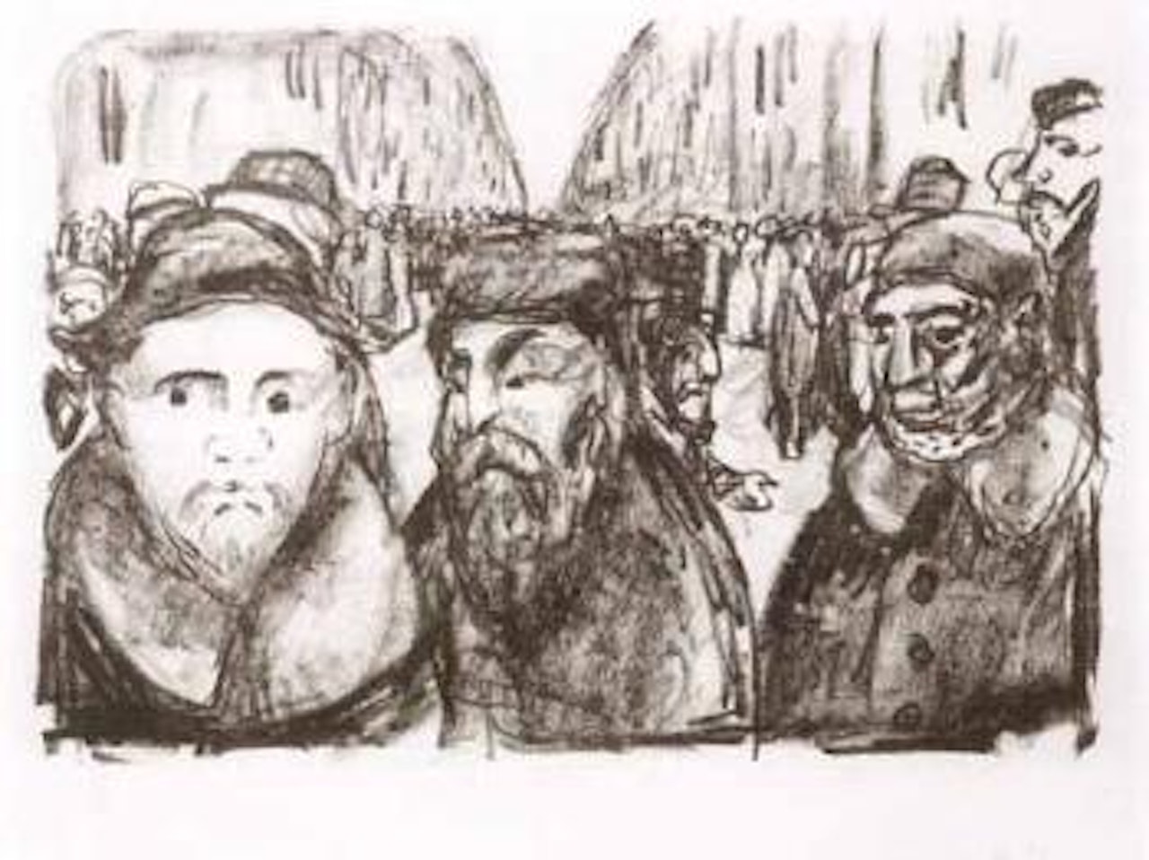 Genthinerstrasse in Berlin after the war by Edvard Munch