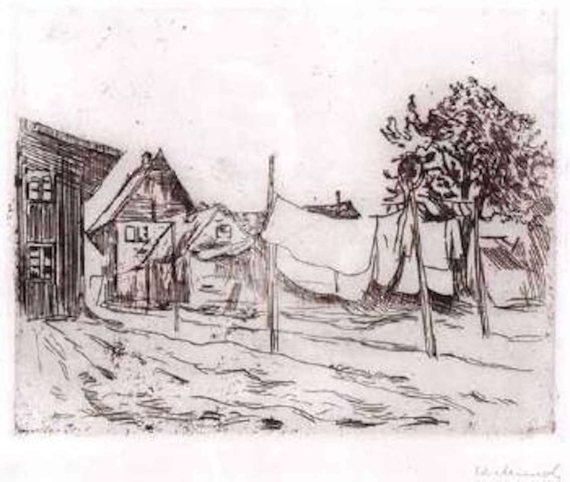 Clothes drying in Travemund by Edvard Munch